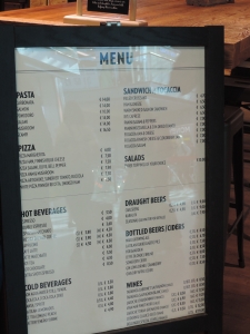 2016/05/23 Helsinki Airport Terminal 2 Bistrot Menu VeganTravel Vegan Travel