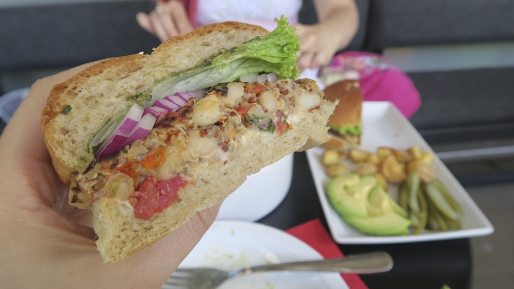 inside the vegan burger