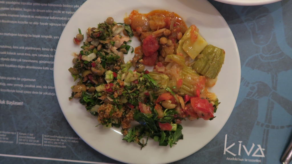 plate of vegan food in galata istanbul