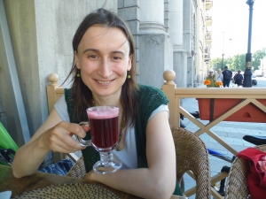 Oxana with "Lakshmi" drink 