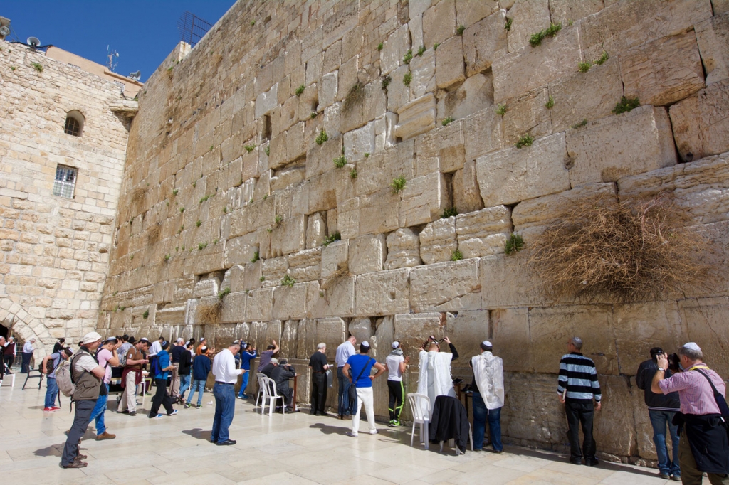 Western Wall in Jerusalem's Old City - also called Wailing Wall and Kotel - Vegan Travel