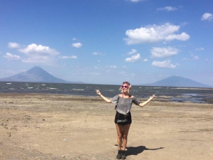 Lake Nicaragua in front of Ometepe Island.