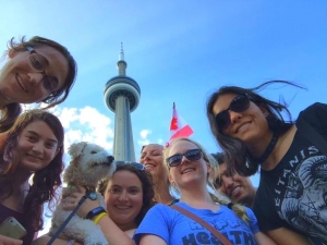 CN Tower with friends & Ashton the amazing doggie!
