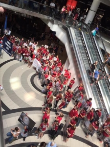 Protest inside of the Eaton Center Mall