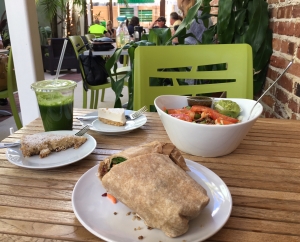 Quinoa wrap, Key Lime Pie and Alkalizer