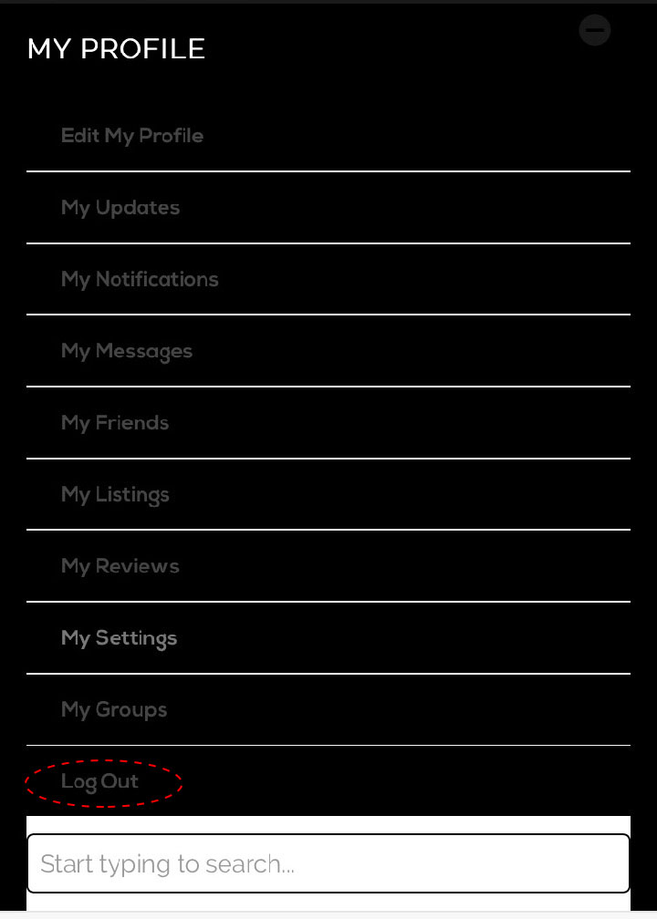 VeganTravel iPhone Logout