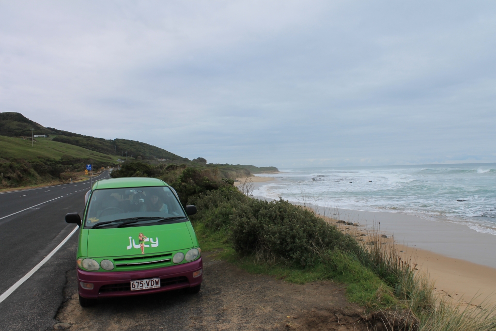 JUCY van on the Great Ocean Road