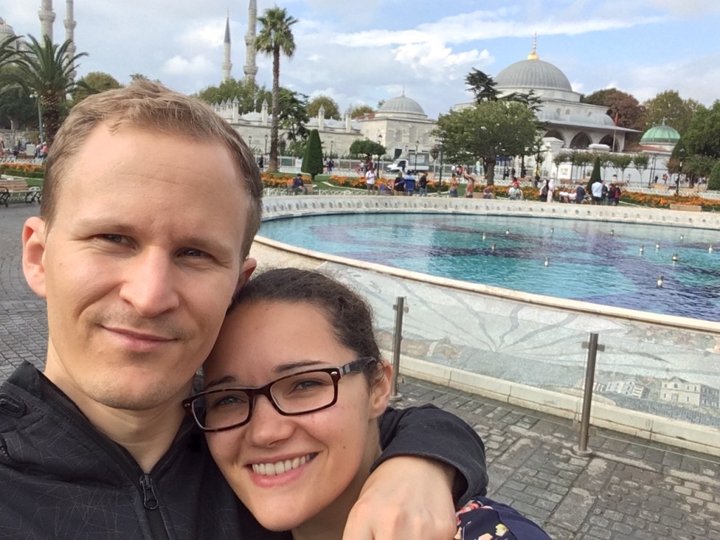 In front of Blue Mosque, next to Hagia Sophia, Istanbul