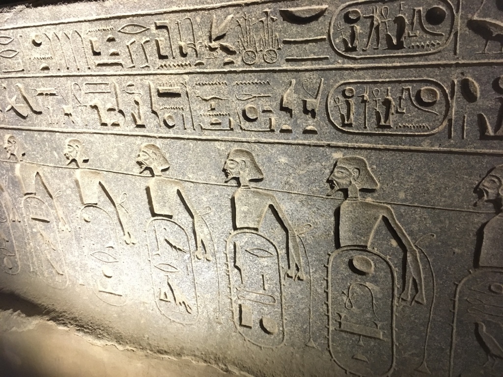 Look at the hieroglyph detail from the Luxor Temple