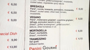 Vegan Panino at Termini Station