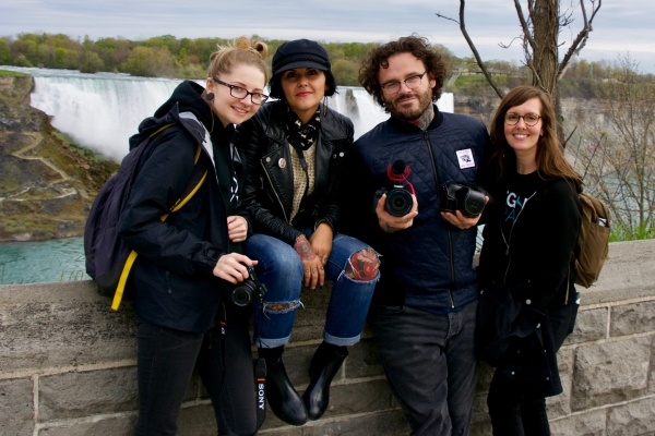 Shannon, Giselle, Cody, and Jaclyn at Niagara Falls