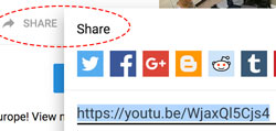 Sharing a video in your blog
