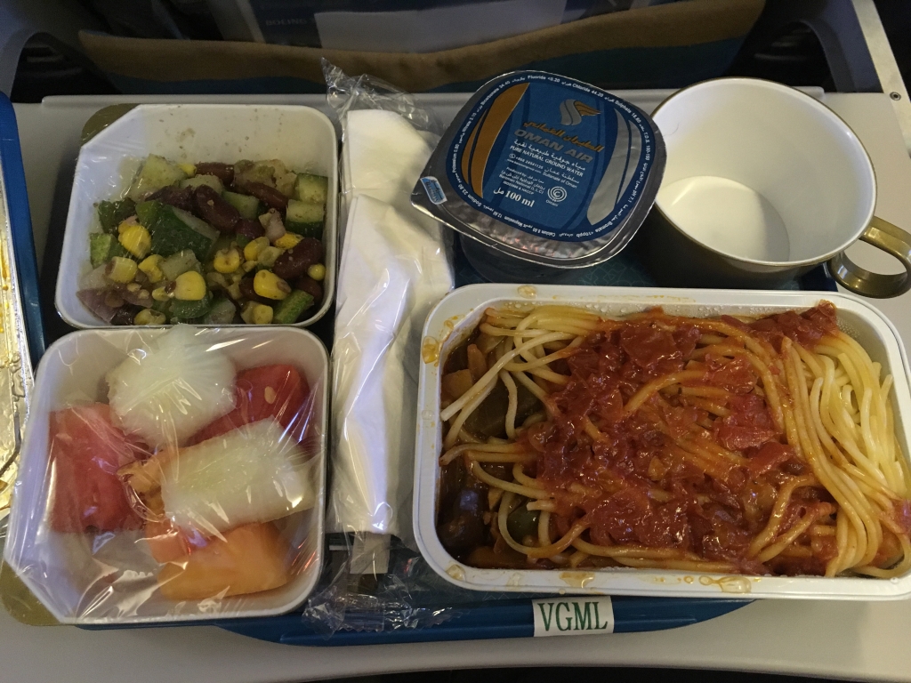 VGML Meal on Oman Air from Kathmandu to Muscat