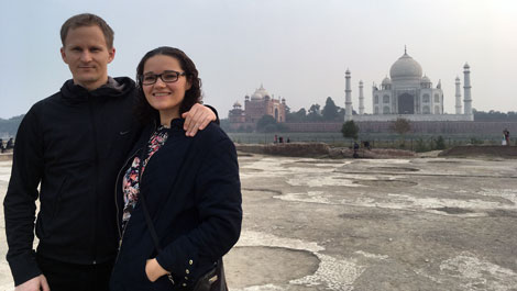 Suzy at the Taj Mahal in India