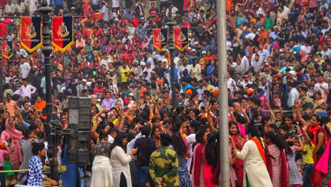 Pakistan India border ceremony