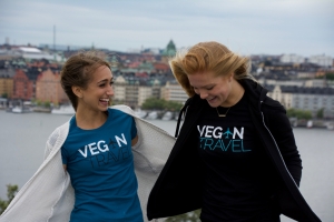 Women's Crew Neck in Teal and Black