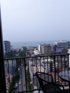 View of Pattaya's bay and Beach Road taken from Base apartment complex