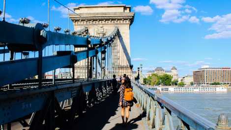 Summer Budapest Chain Bridge Hungary