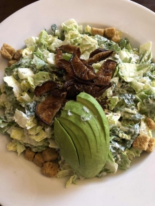 vegan caesar salad from top