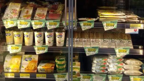 Vegan food in Italy Supermarkets