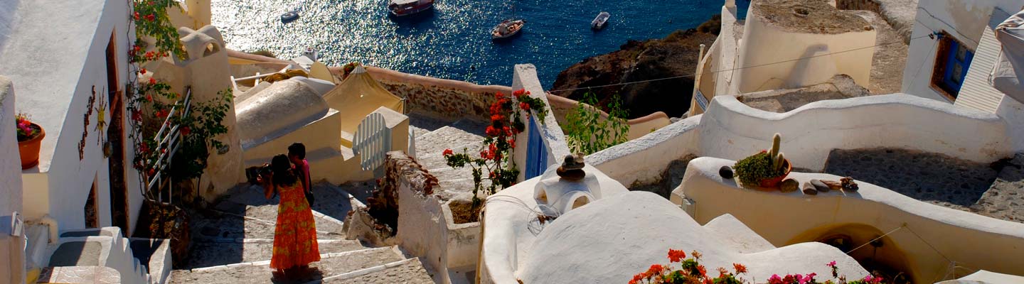 Steps in Santorini, Greece