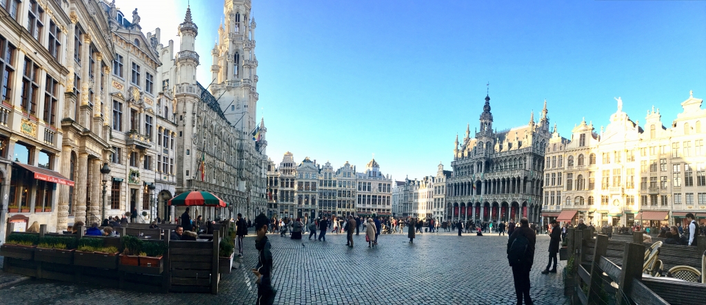Main square outside the Grand Palace of Brussels, Belgium