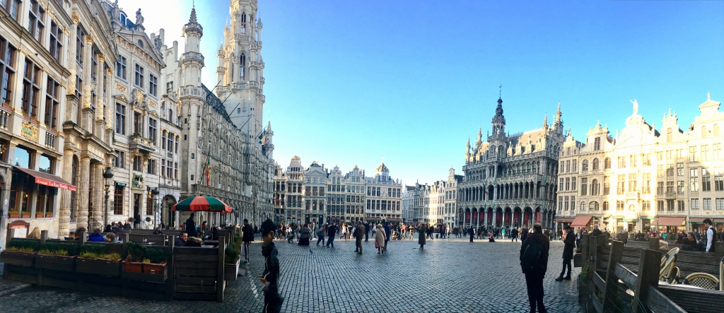 Main square outside the Grand Palace of Brussels, Belgium